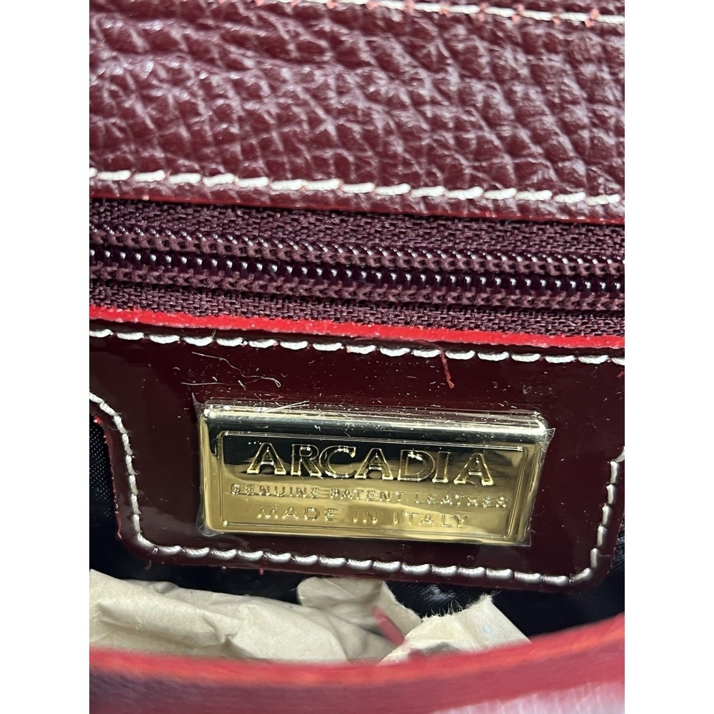 Arcadia Vinaccia Patent Leather Crossbody Handbag #1569 NWT - Picture 5 of 15